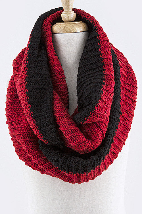 infinity scarf red black
