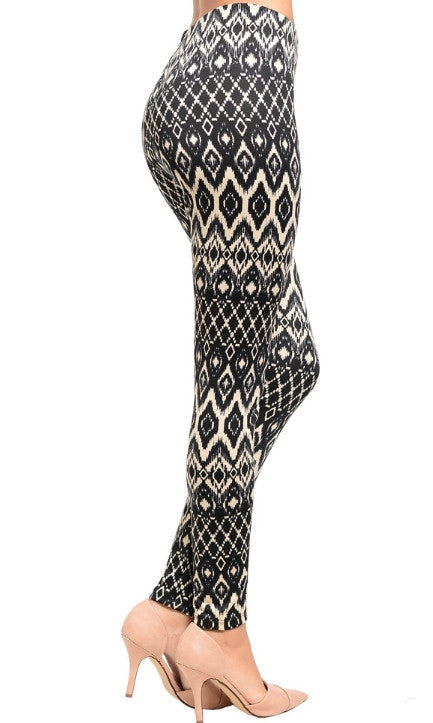 Black & Cream Leggings