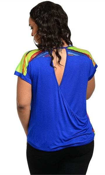 wrap back tie dye shirt