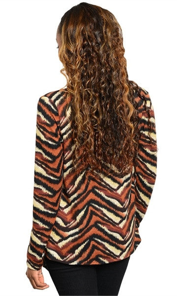Tiger Print Cardigan - Final Sale