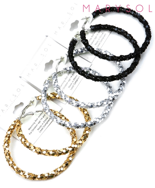 Sparkly Hoop Earrings