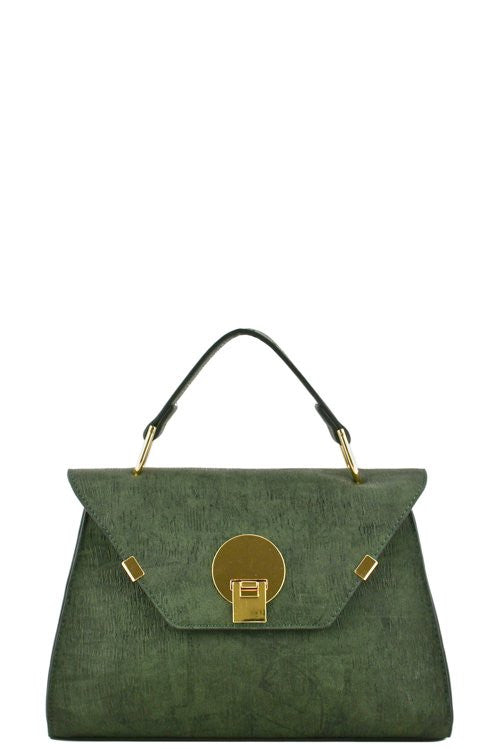 Designer Lock Flap Handbag