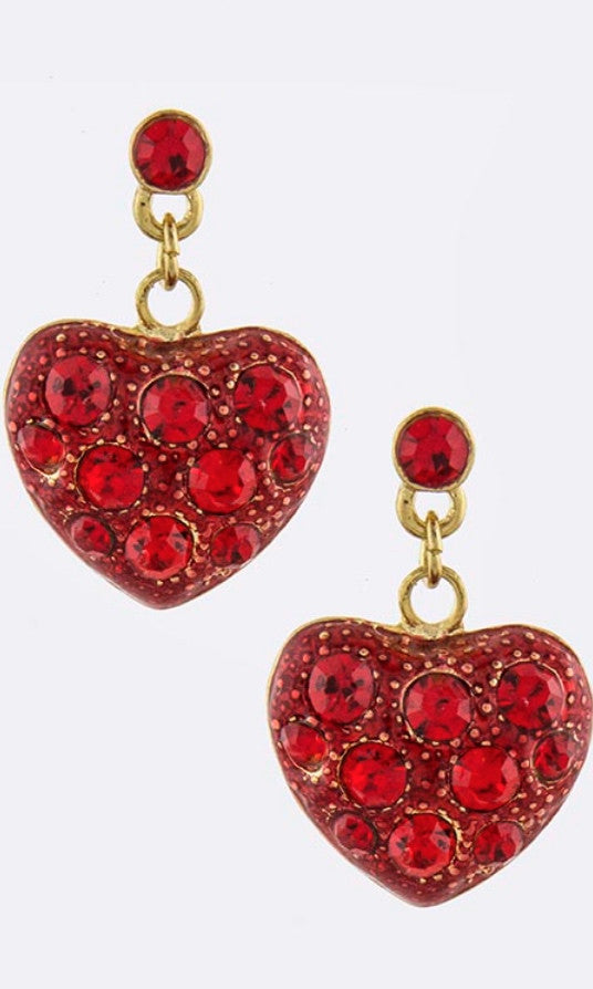 Faux Ruby Earrings