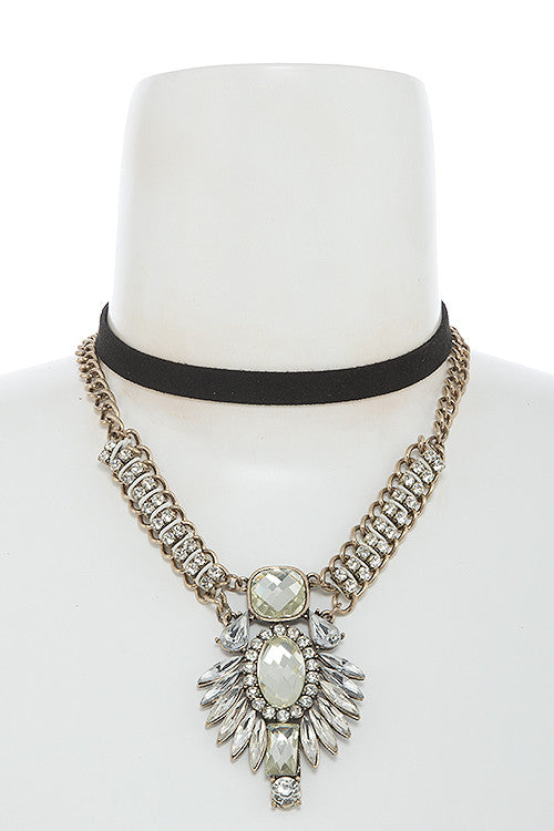Choker Necklace and Earrings