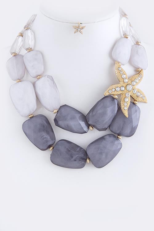 Starfish Accent Necklace and Earrings