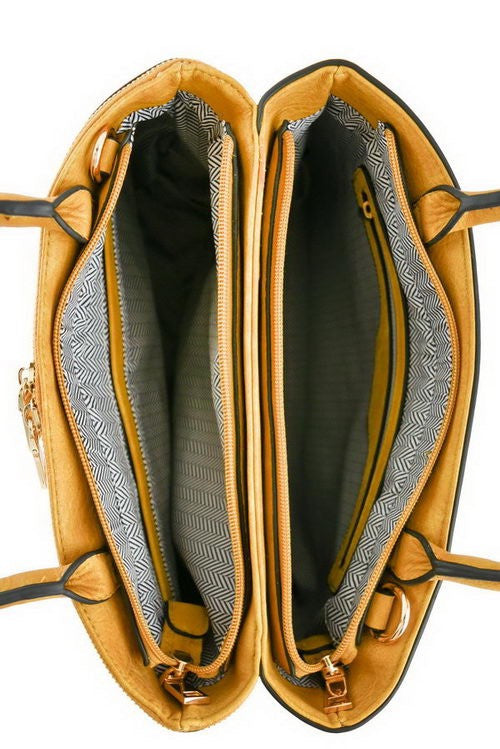 multiple compartment tote bag