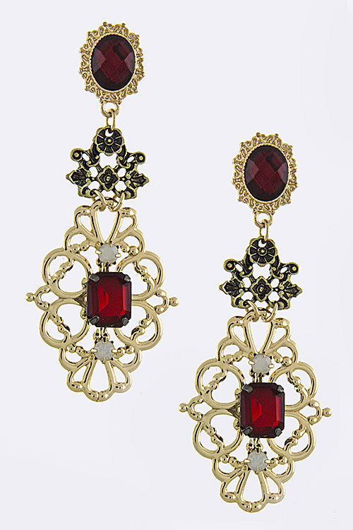 ruby earrings