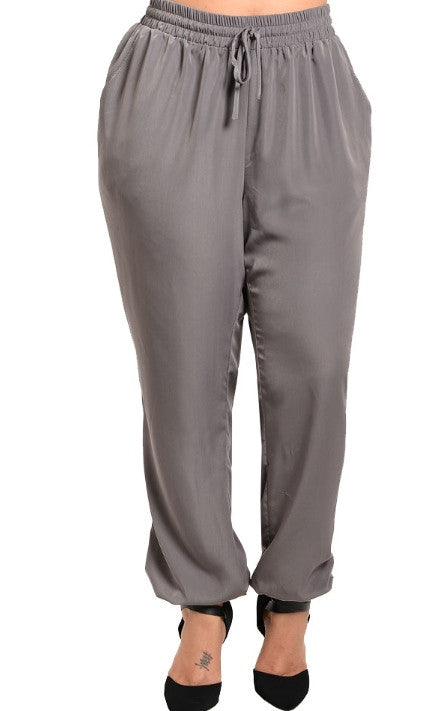 joggers pants with elastic band waist and draw strings