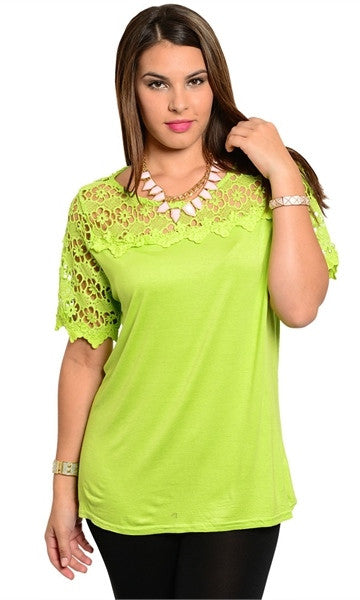 summer time lime green shirt