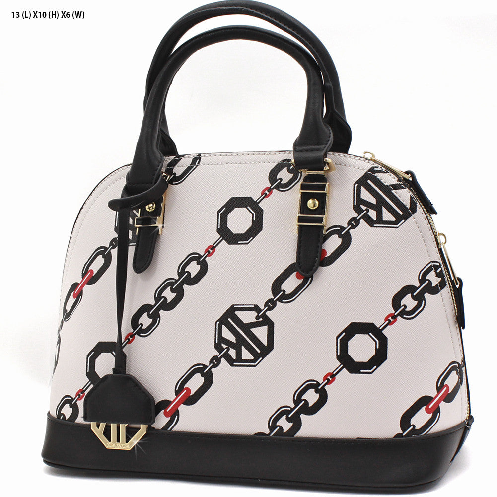 Black and Cream Satchel