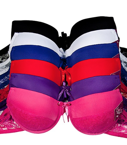 Plain Demi Cup Bra w/Lace