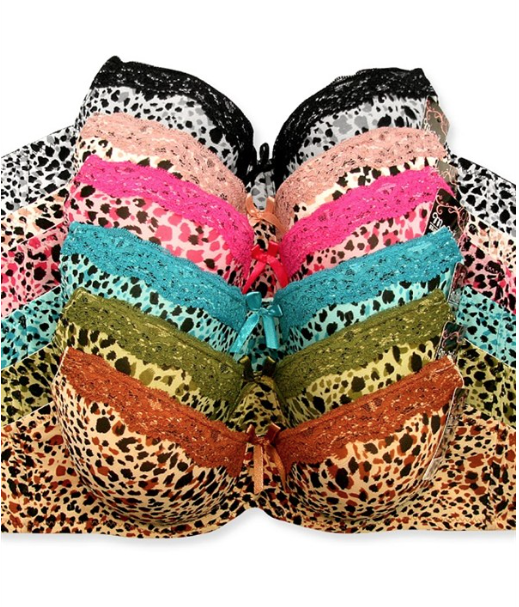 Leopard Print Demi-Cup Bra
