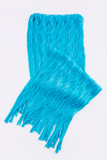 Fringe Accented Net Scarf