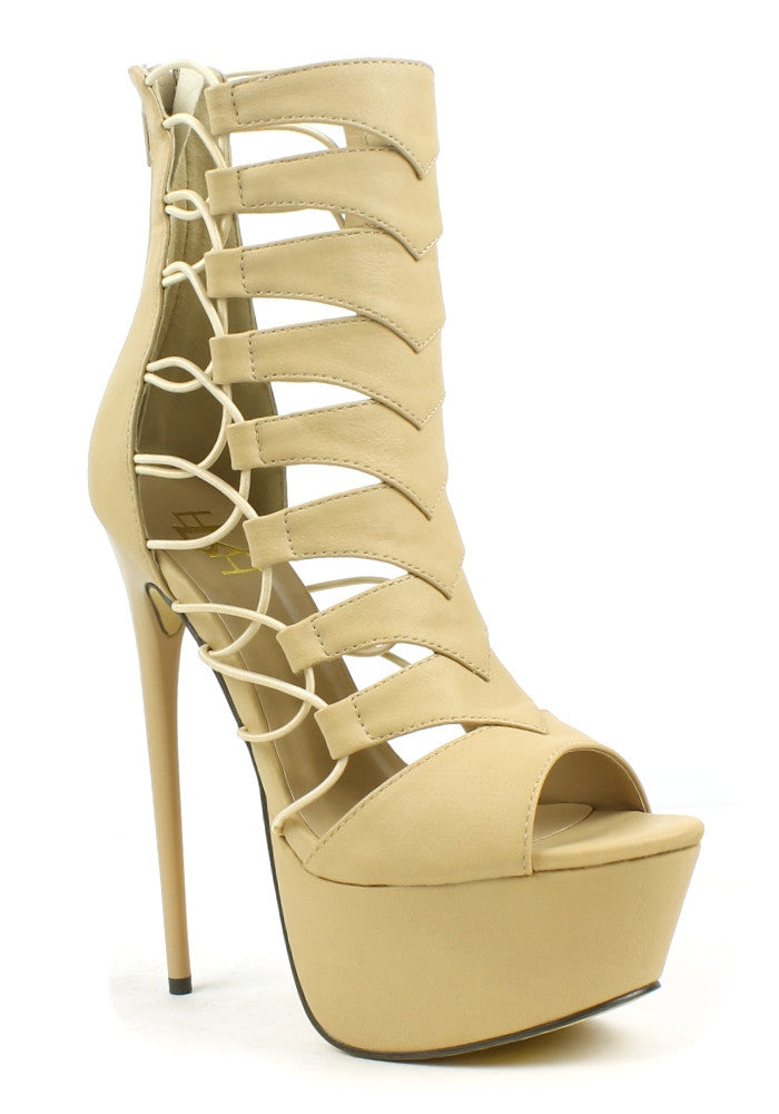 summer Beige Stiletto Sandals