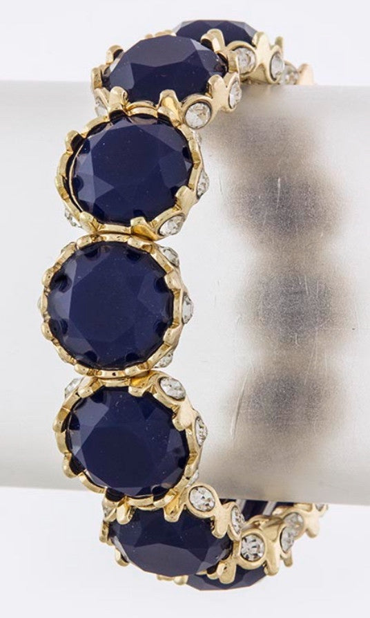 Navy Blue Gem Bracelet