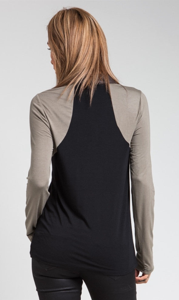 Black Color Block Shirt