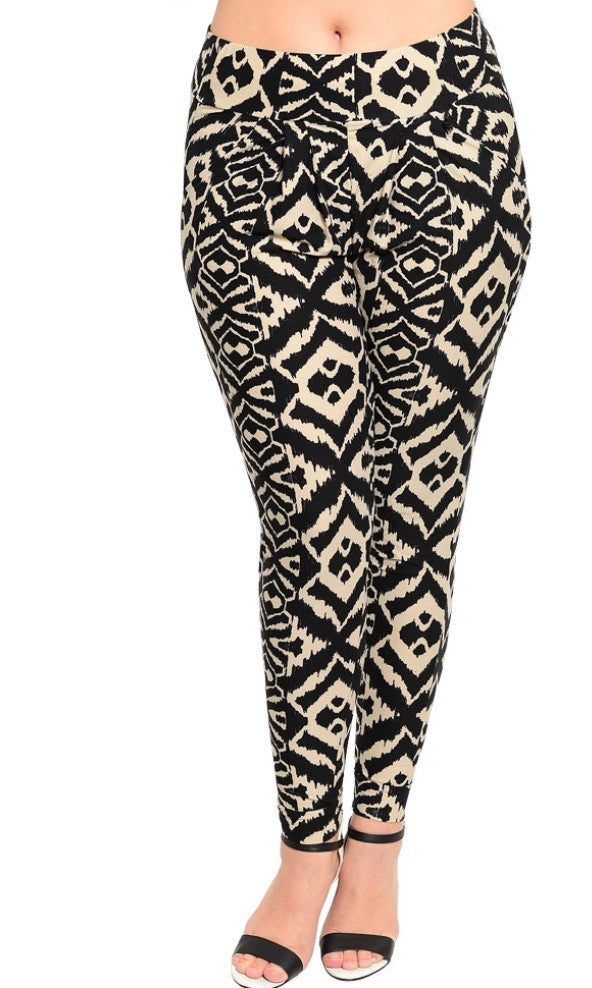 Black & Khaki Leggings