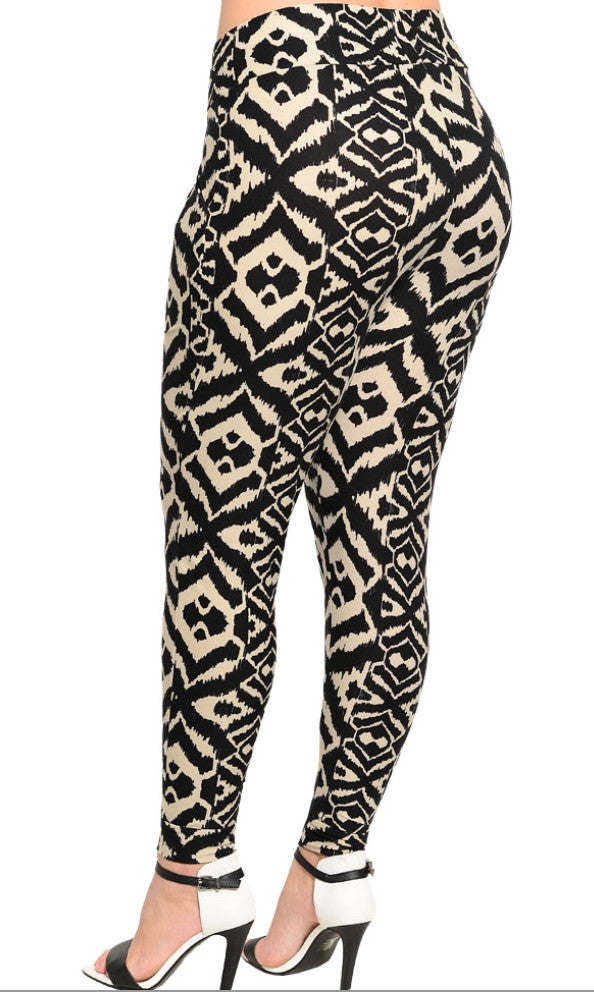 Black & Khaki Leggings