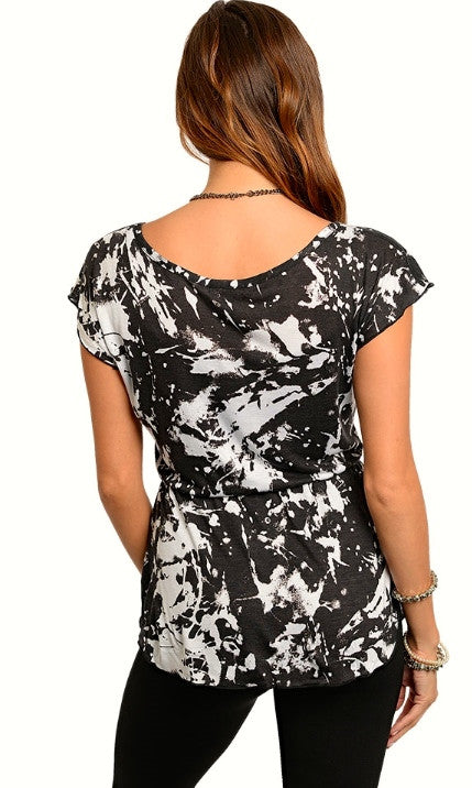 Black White Abstract Shirt