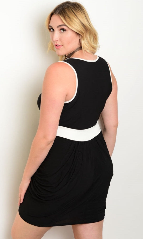 tulip designed black dress