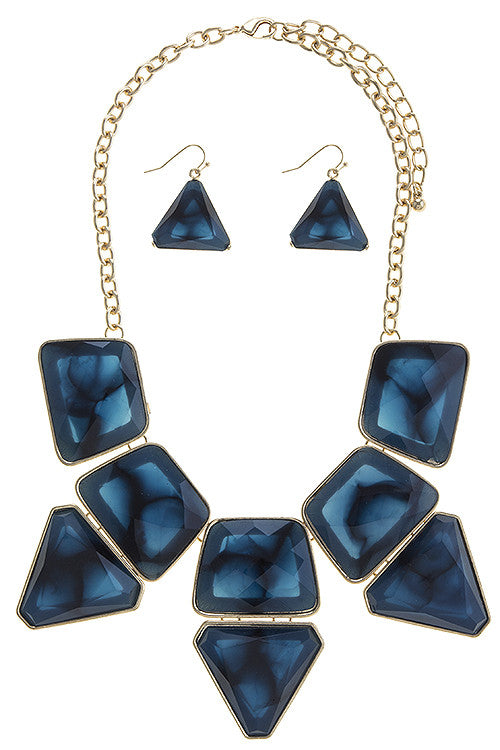 Sapphire Necklace and Earrings
