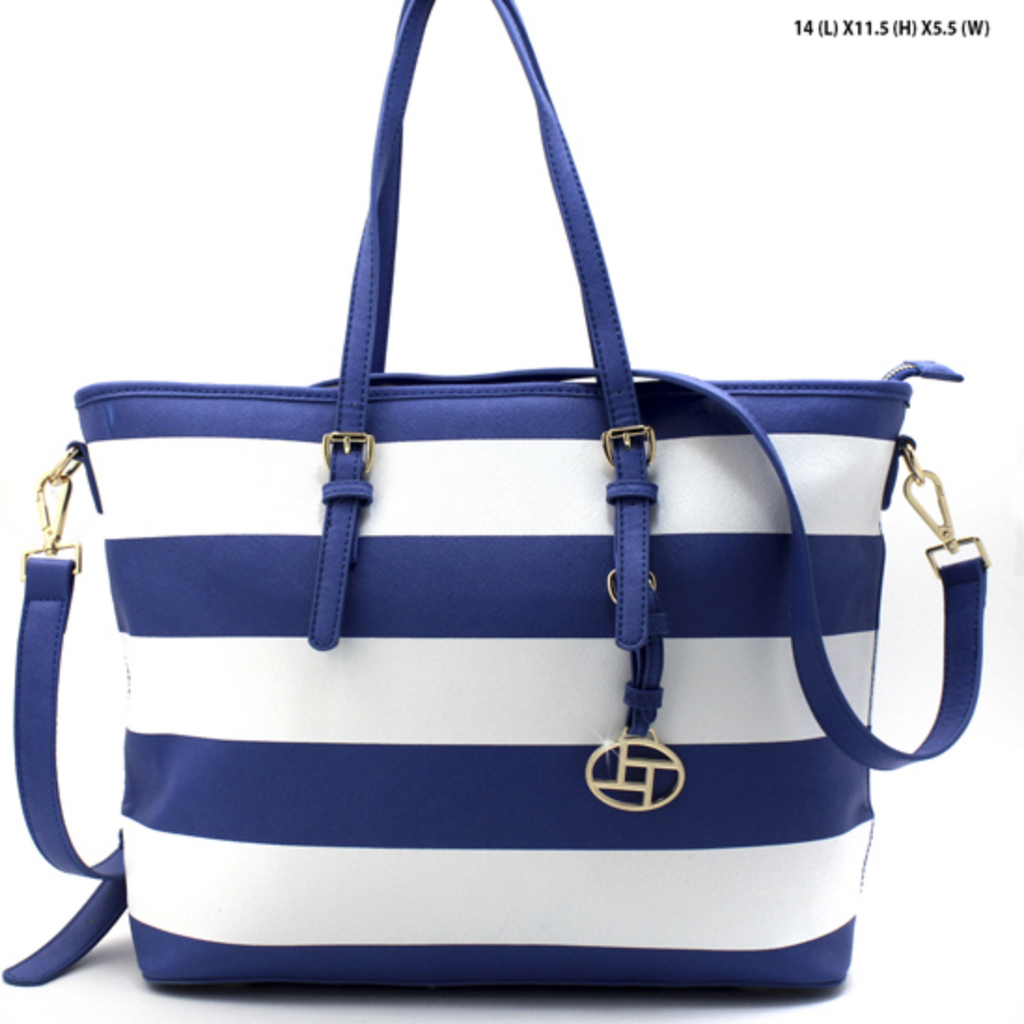 Blue Striped Tote