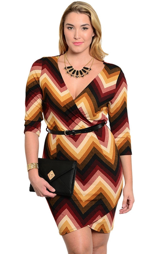 Plus Size Brick Dress