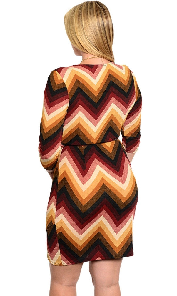 Plus Size Brick Dress