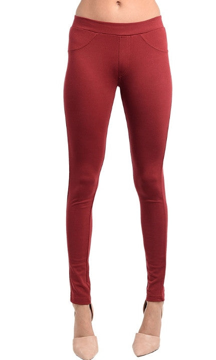 Burgundy Skinny Pants