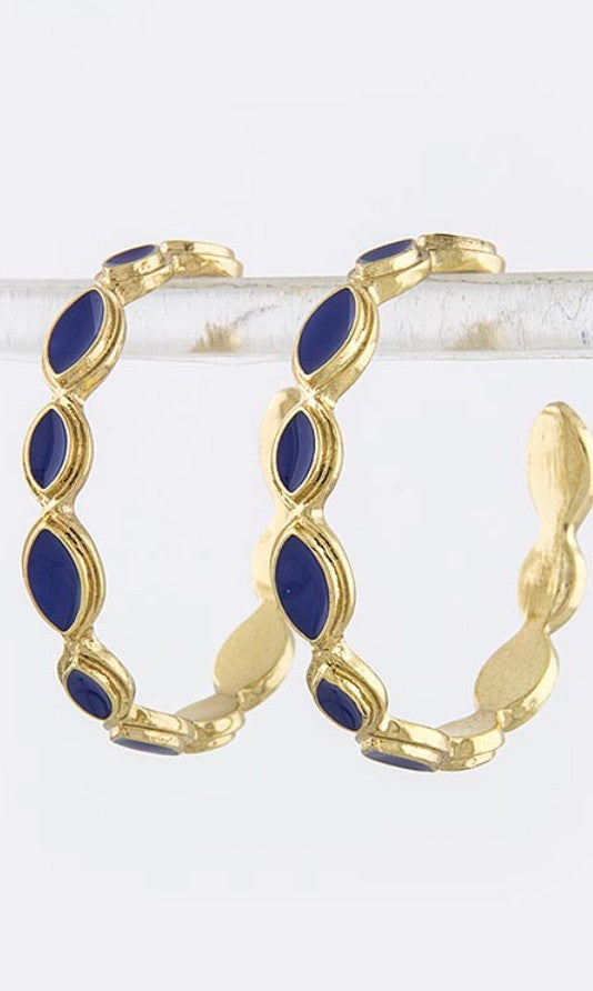 Flat Oval Hoop Earrings