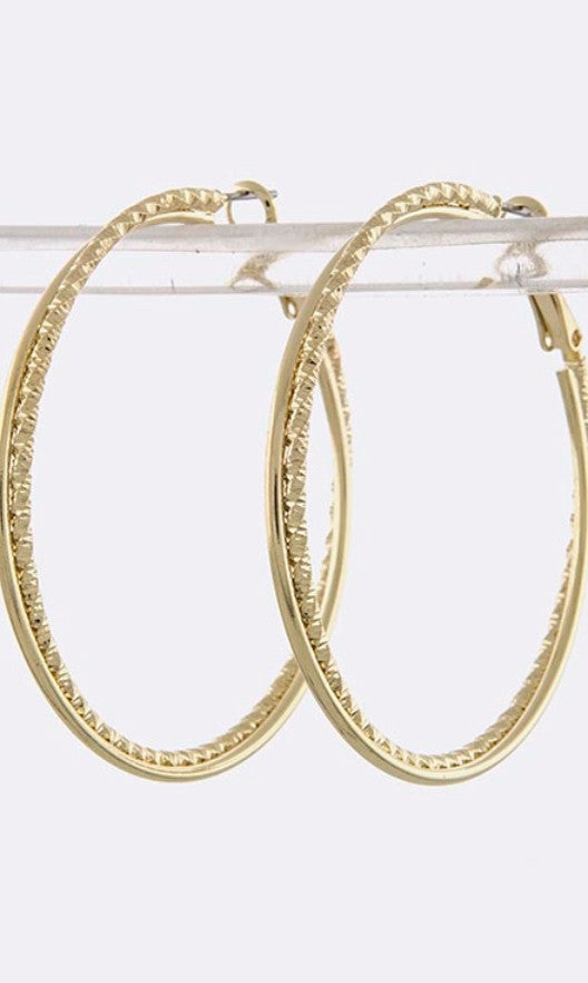 Gold hoop earrings