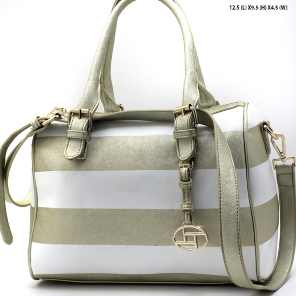 Gold Striped Handbag