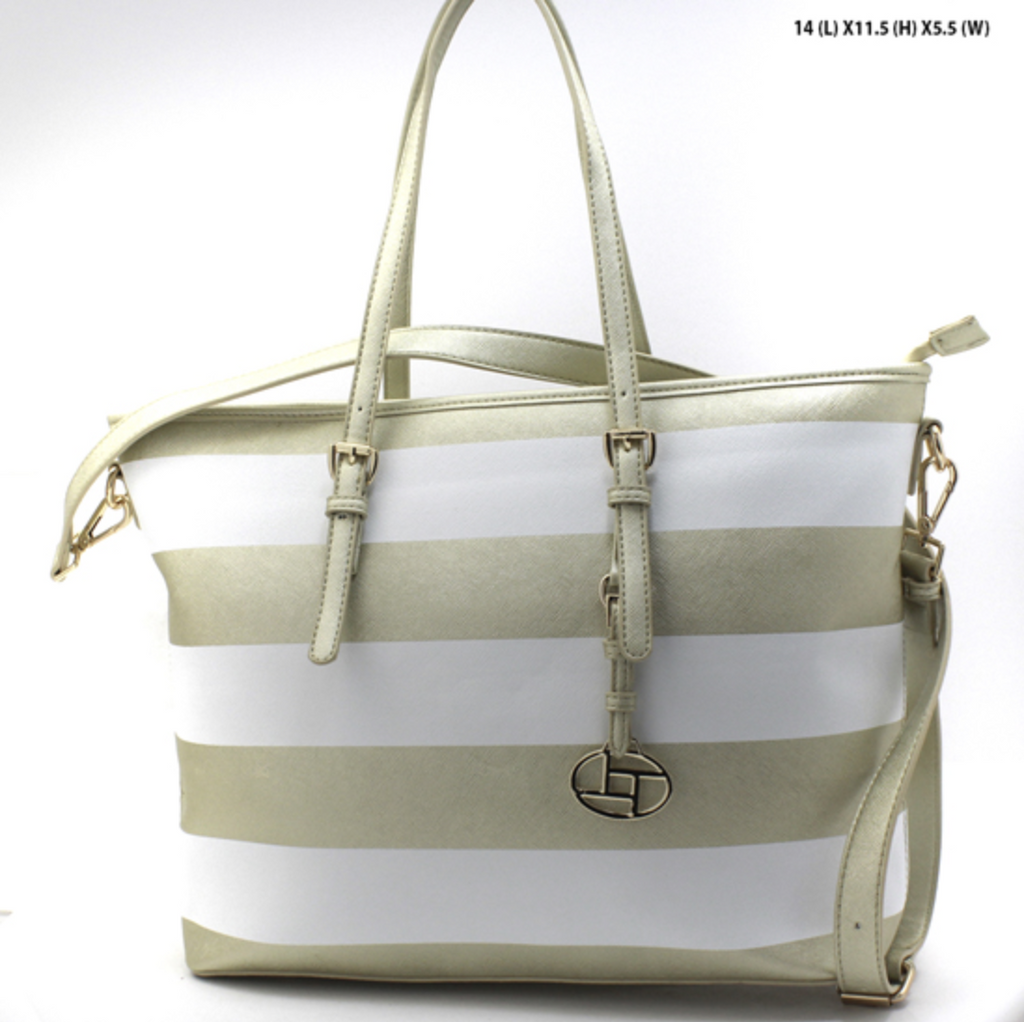 gold tote bag