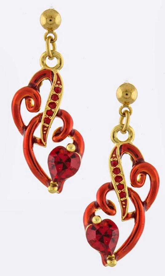 Intertwined Heart Earrings