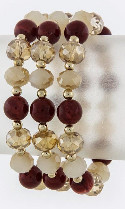 layered mixed gem bracelet