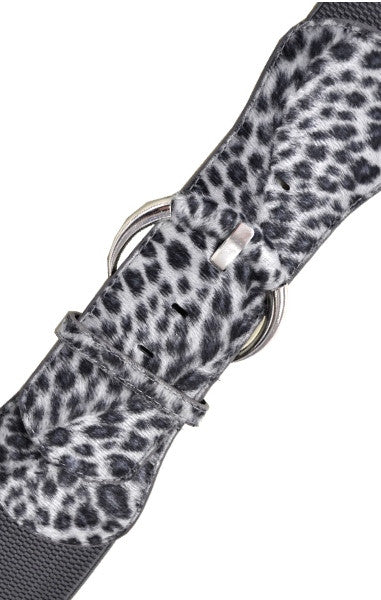 Gray Animal Print Belt
