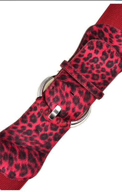 Red Animal Print Belt
