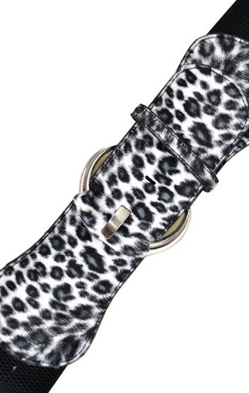 Black Animal Print Belt
