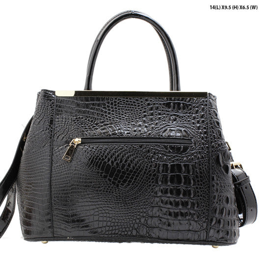leatherette croc bag