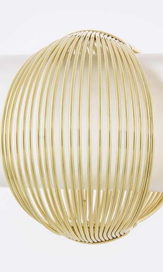 Gold Metal Wire Bracelet