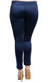 Navy Blue Plus Size Skinny Pants - FINAL SALE