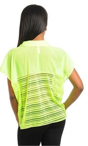 Neon Green Sheer Top