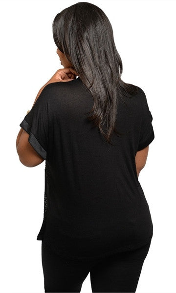 Plus Size Mesh Top