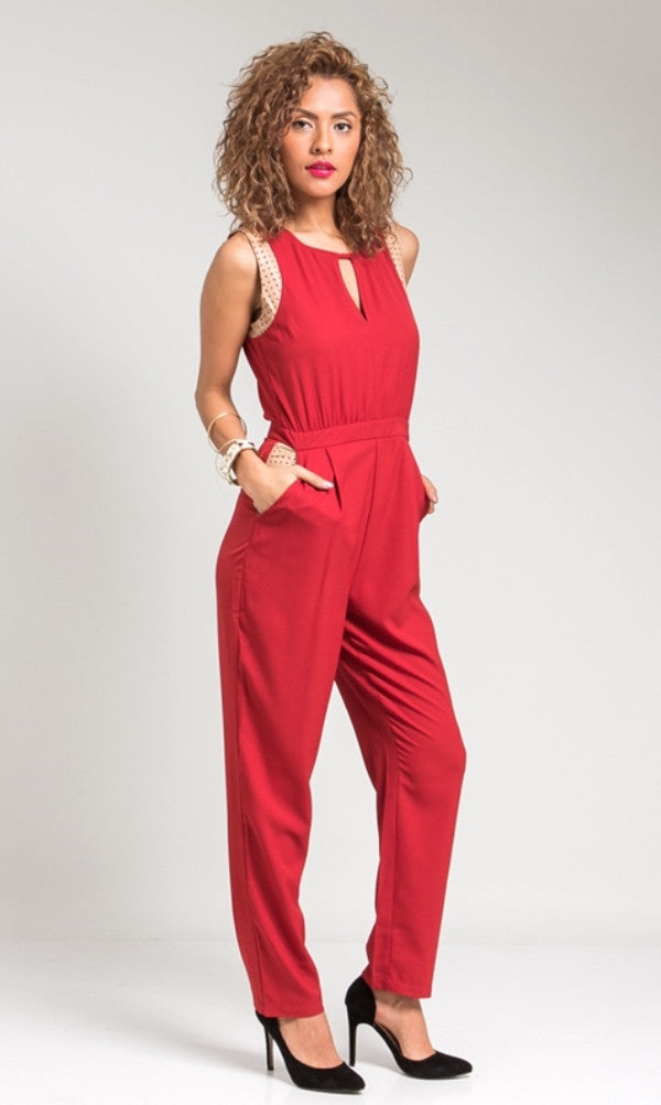 Keyhole back jumpsuit
