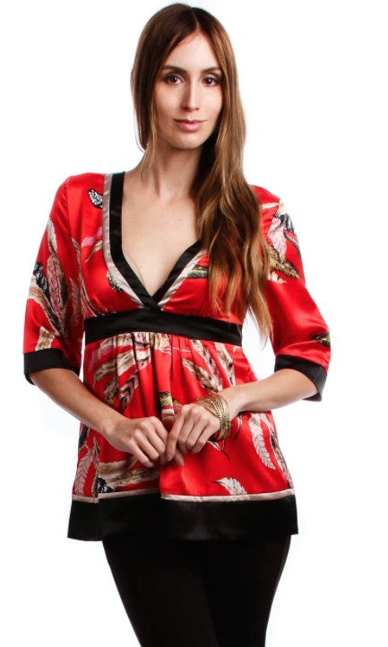 Satin Kimono Blouse - FINAL SALE