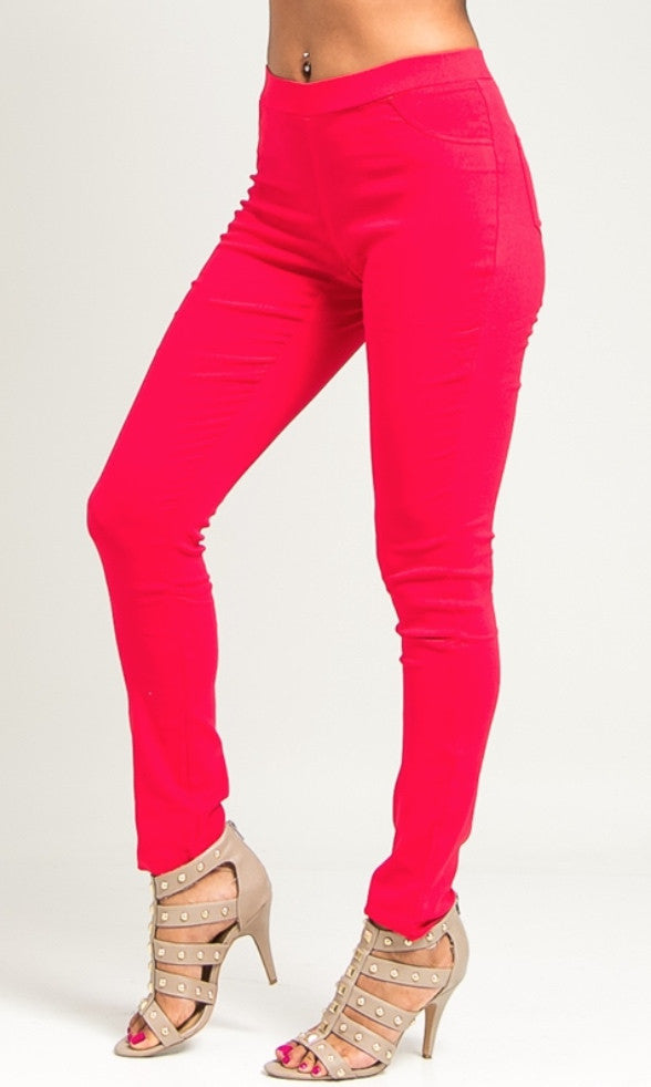 Red pointe pants