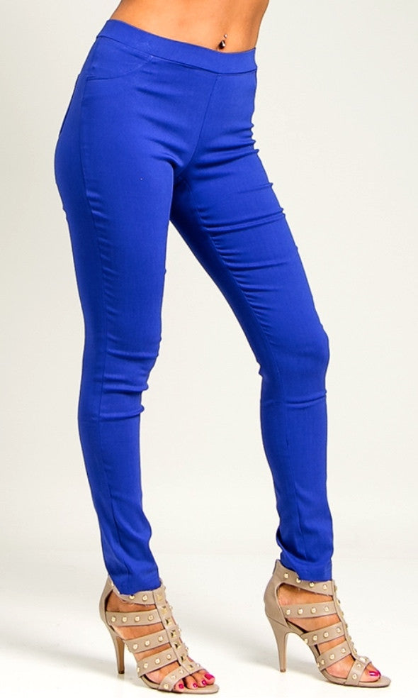 Blue ponte pants