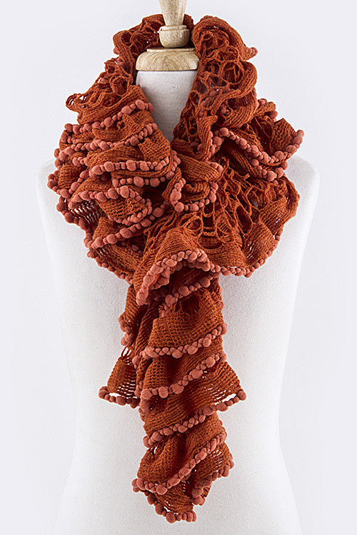 Ruffle Knit Scarf
