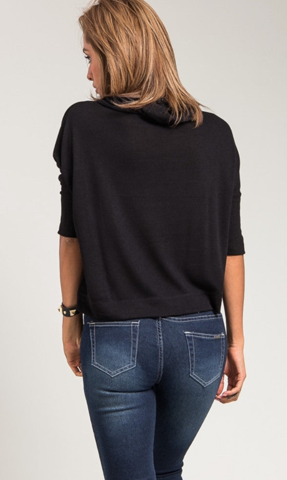 Light black turtleneck sweater