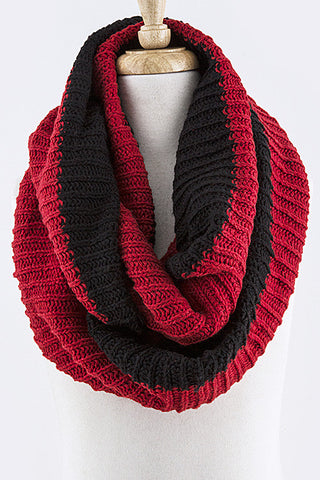 infinity scarf red black